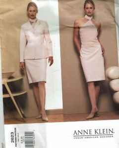 Vogue Sewing Pattern 2623 Anne Klein Jacket Skirt Top Size 6-10