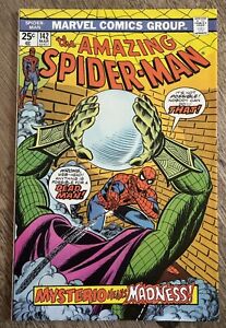 THE AMAZING SPIDERMAN #142 Marvel Comic 1975 Mysterio Cover High Grade