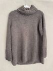 Vintage L Duna Wool Blend Brown Knit Sweater Turtleneck Handloomed in California