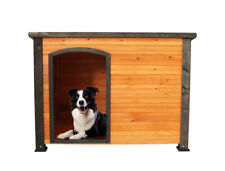 Wooden Dog House Outdoor & Indoor with Raised Feet Weatherproof for Large Dogs