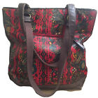 Sakroots Double Handle 13X15”Red Purse Waterproof Owl Shoulder Bag 3Zip Sections