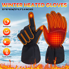 Electric Heated Gloves Battery Powered Hand Warm Winter Thermal Skiing Windproof