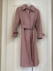 Vintage Sears Fashion Place Trench Coat Mauve Pink Lightweight Jacket Womens 6P