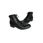 Madden Mens Bradly Cap Toe Dress Boots Black Lace Up Size 12 M
