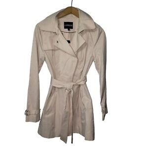 Express Fashion Trench Coat Pale Pink Womens XS NEW