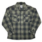 Vertx Military Green Plaid Long Sleeve Button Tactical Flannel Shirt Mens Large
