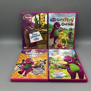 Lot of 4 Barney DVDs Best Manners, Let's Play Outside, Dino Dancin' Tunes & More