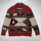 Pendleton Aztec Shawl Cardigan Sweater Southwestern Womens XL Wool Blend Vintage