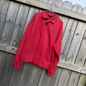 Vintage 80’s Polo Ralph Lauren Red Harrington Bomber Jacket Men’s Size XL