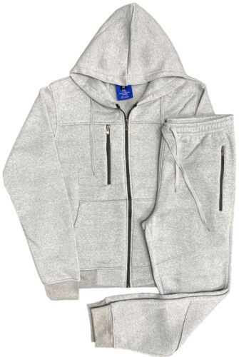 Men's Warm Fleece Jogger 2-Piece Full Warm Sweatsuit Outfit Top and bottom Set