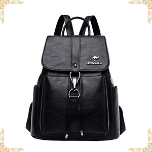 Women GENUINE LEATHER Backpack Bag Travel Shoulder Handbag LARGE School Girl