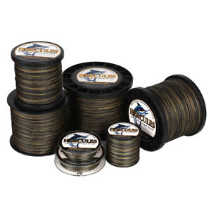 HERCULES 12 Strands Camouflage Extreme 6-300lbs PE Hollow Braided Fishing Line