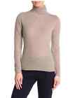 Magaschoni Sweater Sz L (Run Small) Womans Beige Cashmere Turtleneck Long Sleeve