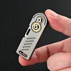 Mini Titanium Alloy D2 Blade Keychain Folding Knife Pocket Outdoor EDC Gear Tool