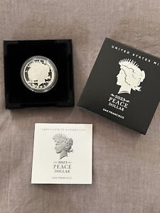 2023-S Peace Dollar $1 Silver US Coin w/OGP & COA Actual Coin Pictured