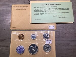 1958 U.S. Mint Silver Proof Set-5 Coin Set-031524-98