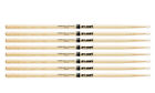 4 PACK Pro-Mark Hickory Drum Sticks, 5A Oval Nylon Tips, Medium, Made in USA, TX