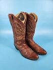 Men’s Cowboy Boots Justin 1560 Size 11 D Chestnut Marbled Buck Leather Western