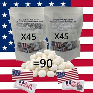 Patriotic Candy USA Flag Buttermints Set Of 2 Packs 45-per Pack (90-total)