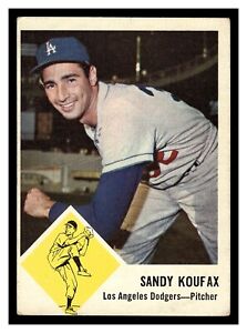 1963 FLEER SANDY KOUFAX #42 LOS ANGELES DODGERS HOF MID GRADE LOOKS OK