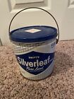 Antique Swift's Silverleaf Brand Pure Lard Metal Container With Lid And Handle