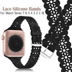 Women Silicone Strap Lace iWatch Band For Apple Watch Series 9 8 7 6 5 4 3 2 1