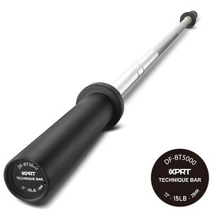XPRT Fitness Olympic Technique Training Barbell Aluminum Weightlifting 6ft, 15lb