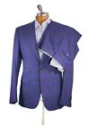 New 5500,00 $ STEFANO RICCI Wool  Blue  Suit Size 40 Us 50 Eu (AB3)