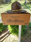 NEW IN BOX STRATTON COUNTY STATE TROOPER STYLE FELT HAT F38 BROWN OVAL SZ 7 1-8