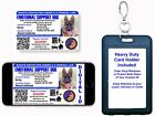 Holographic Emotional Support Dog ID w/QR Code & ID Holder Plus Digital Copy