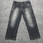PACO Jeans Mens 42X33 Black Denim Baggy Carpenter Hip Hop Y2K Grunge South Pole