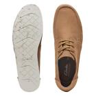 Clarks Mens ShacreLite Low Beige Leather Casual Moccasin Shoes