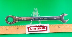 Craftsman USA 7/16” Ratcheting Reversible Combo Wrench 42414 12Pt Excellent Cond