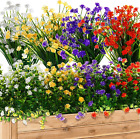 New Listing24 Bundles Artificial Outdoor Plants UV Resistant Outdoor Faux Flowers Fake Dais
