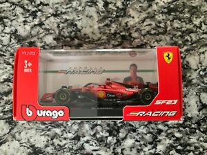 Burago F1 Ferrari SF23 Charles Leclerc 1/43 Scale Red Acrylic Box