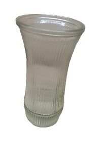 New ListingVintage Clear Ribbed Hoosier Glass Vase 8.5