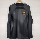 Nike FC Barcelona Long Sleeve Black Goalkeeper Goalie Jersey Soccer Mens Size XL
