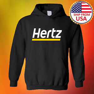 Hertz Car Rental Men's Black Hoodie Sweatshirt Size S to 3XL