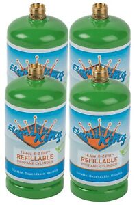 4-Pack 1lb Refillable Camping Propane Tank Cylinder 16.4 oz Bottle Ships Empty