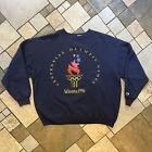 Vintage 1996 Atlanta Champion  Olympic Games 100 Crewneck Sweatshirt Size XL 90s