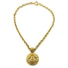 Chanel Medallion Gold Chain Pendant Necklace 94A 59822