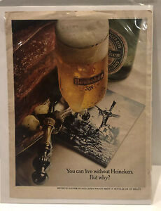 Lot 2 Heineken Tastes Tremendous Live Without Heineken But Why Vintage Ad