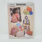 Butterick 6043 REVERSIBLE TOTE BAGS BACKPACKS & PURSE Sew Pattern UNCUT!!