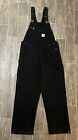 Carhartt Double Front Duck Canvas Insulated Overalls 104031-BLK Mens Med Short
