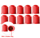 10x Car Tire Valve Caps Stem Air Dust Caps O Rubber Ring Red For Alfa Romeo (For: Ferrari Monza SP1)