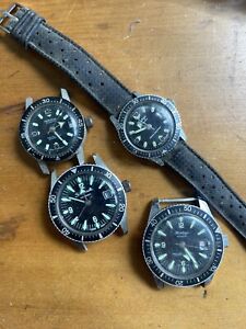 Vintage Skin Diver Watch Lot Estate For Parts Or Repair Broad Arrow Hands
