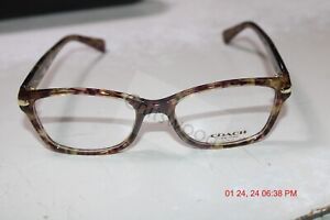 COACH HC6065 5287 Confetti Light Brown Demo Lens 51 mm Women's Eyeglasses