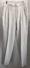 Zanella for Nordstrom Men's Wool/Linen Pants Pleated Dress Slacks Beige 34x32