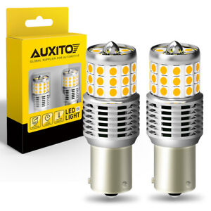 AUXITO 2X BAU15S 7507 LED Turn Signal Light Amber  PY21W No Hyper Flash CANBUS