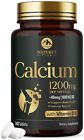 Calcium 1200mg with Vitamin D3 Supplement for Strong Bones & Muscle Support